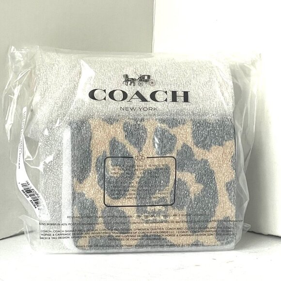 Coach CX151 Mini Wallet On Chain Crossbody Leopard Print Coated Canvas w/ Origin - Picture 2 of 11